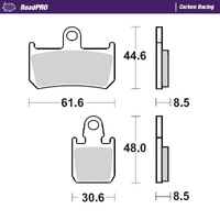 Moto-Master Front Brake Pads for 2009-2018 Yamaha Vmx-17 Vmax (for one caliper)