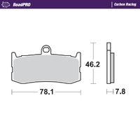 Moto-Master Front Brake Pads for 2009-2017 Triumph 675 Daytona (for one caliper)