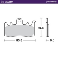 Moto-Master Front Brake Pads for 2014-2017 BMW R1200RT (for one caliper)