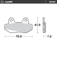 Moto-Master Brake Pads for 1985-1988 Honda CBX250F (for one caliper)