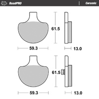 Moto-Master Brake Pads for 1994-1998 Harley Davidson 1340 Fxds Convertible 80CI (for one caliper)