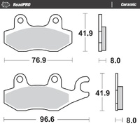 Moto-Master Brake Pads for 1999-2000 Cagiva 500 Canyon (for one caliper)