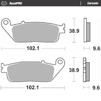 Moto-Master RoadPro Ceramic Front Brake Pads for 2014-2016 Honda CBR300F (for one caliper)