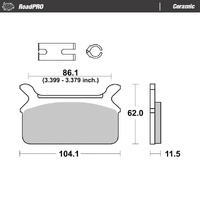 Moto-Master Rear Brake Pads for 1986-1998 Harley Davidson 1340 Flt Series (for one caliper)