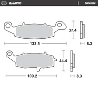 Moto-Master Front Brake Pads for 1996-2006 Kawasaki VN800 Vulcan Classic (for one caliper)