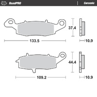Moto-Master Brake Pads for 2007-2009 Kawasaki VN2000 Classic (for one caliper)
