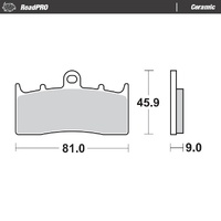 Moto-Master Front Brake Pads for 2003-2004 BMW R1200CL (for one caliper)