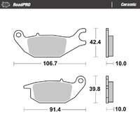 Moto-Master Rear Brake Pads for 2024-2025 Honda GB350 (for one caliper)