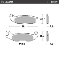 Moto-Master Front Brake Pads for 2021-2025 Honda CRF300L (for one caliper)
