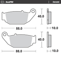 Moto-Master Rear Brake Pads for 2017-2020 Honda CRF250RL Rally ABS (for one caliper)