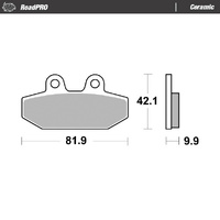 Moto-Master Rear Brake Pads for 2021-2023 Harley Davidson 1868 Fxlrs Low Rider S 114CI (for one caliper)