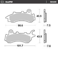 Moto-Master Front Brake Pads for 2022 Honda CB125F (for one caliper)
