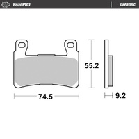Moto-Master Front Brake Pads for 2015-2016 Harley Davidson 1690 Flstn Softail Deluxe 103CI (for one caliper)