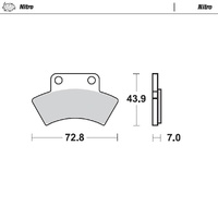 Moto-Master Rear Brake Pads for 1994-1997 Polaris 400 Big Boss (for one caliper)