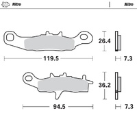 Moto-Master Brake Pads for 1999-2007 Kawasaki KL250 Super Sherpa (for one caliper)