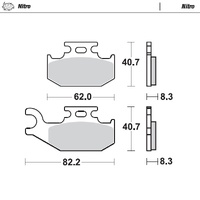Moto-Master Right Brake Pads for 2008-2009 Suzuki LTA400F 4WD King Quad (for one caliper)
