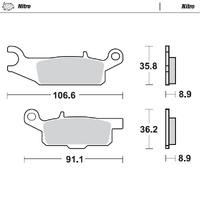 Moto-Master Right Brake Pads for 2009-2015 Yamaha YFM550 Fap Grizzly EPS (for one caliper)