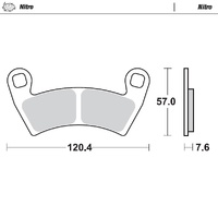 Moto-Master Brake Pads for 2015-2020 Polaris 570 Ranger Full Size (for one caliper)