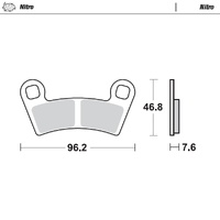Moto-Master Brake Pads for 2008-2009 Polaris 450 Outlaw (for one caliper)