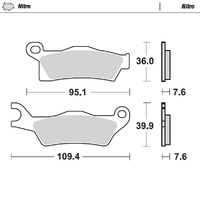 Moto-Master Brake Pads for 2015 Can-Am Outlander Max 1000 Efi (for one caliper)