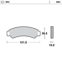 Moto-Master Front Brake Pads for 2022-2025 CF Moto Uforce 600 Base (for one caliper)
