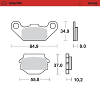 Moto-Master Front Brake Pads for 1995-2002 Kawasaki KEF300 Lakota (for one caliper)