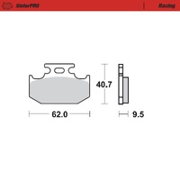 Moto-Master Rear Brake Pads for 1994-1995 Suzuki RMX250 (for one caliper)