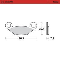Moto-Master Brake Pads for 2000-2001 Polaris 400 Scrambler 2X4 (for one caliper)