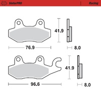 Moto-Master Brake Pads for 2013-2018 Kawasaki EX300 Ninja (for one caliper)