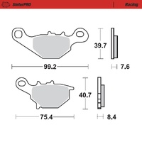 Moto-Master Front Brake Pads for 1996-2001 Suzuki RM80 (for one caliper)