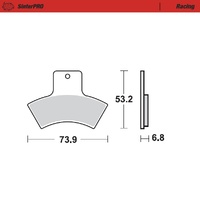 Moto-Master Rear Brake Pads for 1994-1999 Polaris 400 Sports (for one caliper)