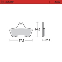 Moto-Master SinterPro Racing Brake Pads for 1998-2004 Arctic Cat 2x4 500 (for one caliper)