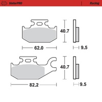 Moto-Master Brake Pads for 2004-2005 Can-Am Traxter 650 (for one caliper)