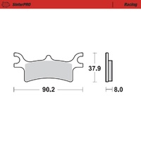 Moto-Master Rear Brake Pads for 2002 Polaris 325 Xpedition (for one caliper)