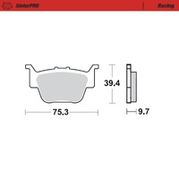 Moto-Master Rear Brake Pads for 2015-2021 Honda TRX420FA5/FA6 Rancher Auto Dct Irs (for one caliper)