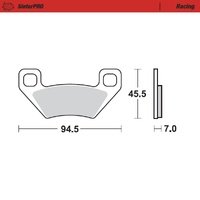 Moto-Master Brake Pads for 2009-2024 Kymco MXU400 (for one caliper)