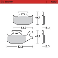 Moto-Master Left Brake Pads for 2010-2019 Suzuki LTA400F Asi King Quad (for one caliper)