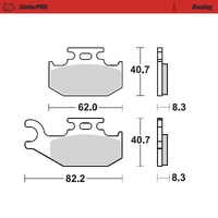 Moto-Master Right Brake Pads for 2006-2007 Suzuki LTA700X King Quad (for one caliper)