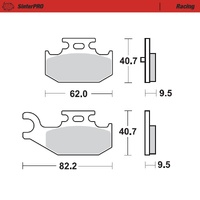 Moto-Master Rear Brake Pads for 2005-2007 Yamaha YXR660 Rhino (for one caliper)