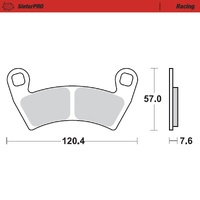Moto-Master Brake Pads for 2016-2021 Polaris 925 RZR Xp 4 Turbo (for one caliper)