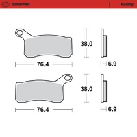 Moto-Master SinterPro Racing Front Brake Pads for 2010-2013 KTM 505 SX ATV (for one caliper)