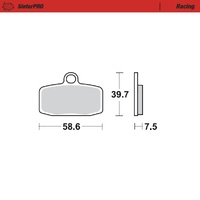 Moto-Master Front Brake Pads for 2014-2020 Husqvarna TC85 BW (for one caliper)
