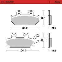 Moto-Master Left Brake Pads for 2022-2025 Yamaha YXE850PU Wolverine X2 Utility (for one caliper)