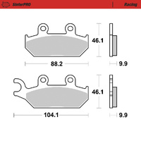 Moto-Master Right Brake Pads for 2017 Yamaha YXE700 Wolverine (for one caliper)