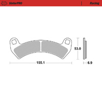 Moto-Master SinterPro Racing Front Brake Pads for 2020-2021 Polaris RZR Pro XP 1000 (for one caliper)