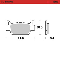Moto-Master SinterPro Racing Rear Brake Pads for 2017-2021 Honda Talon 1000 X 2019-2020 (for one caliper)
