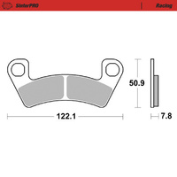 Moto-Master SinterPro Racing Brake Pads for 2015-2019 Arctic Cat Wildcat Sport 700 (for one caliper)