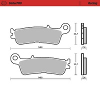 Moto-Master Front Brake Pads for 2023-2026 Yamaha YZ250X (for one caliper)