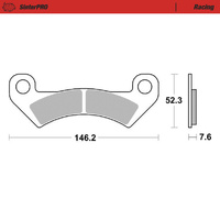 Moto-Master SinterPro Racing GP Front Brake Pads for 2013-2018 Arctic Cat Wildcat 4X 1000 (for one caliper)