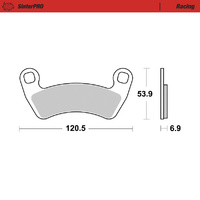 Moto-Master SinterPro Racing Rear Brake Pads for 2020-2021 Polaris RZR XP 1000 Turbo S (for one caliper)